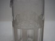 An antique decanter with fine wheel-cut decoration and silver top with lock, 19th/20th century, ​​​​​​​29cm high - 7