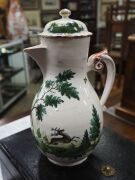 An antique French tin glazed earthenware coffee pot and cover, 18th century, ​​​​​​​24cm high - 7