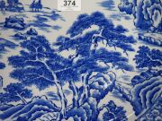 An antique Japanese Arita Ware blue and white charger with landscape scene, Meiji Period, 40cm diameter - 3