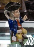 "THE SQUIRE" antique Staffordshire pottery toby jug by Ralph Wood, 18th century, 28cm high - 5