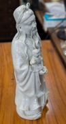 Blanc de chine porcelain statue of a man and child 19th/20th century,42cm high - 8