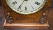 Antique English walnut cased spring table clock with single train fusee movement with alarm feature by "THOMAS WHIPP & SON, ROCHDALE", mid 19th century, 44cm high - 3