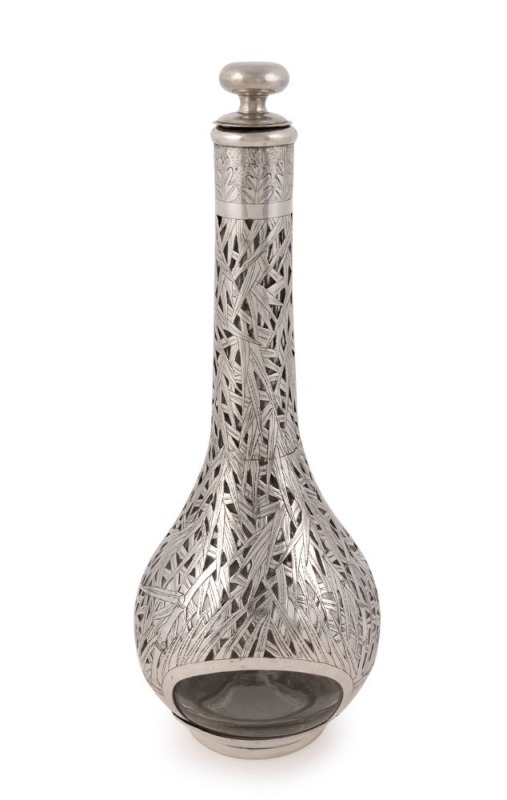 A fine Chinese silver mounted brandy decanter, early 20th century, ​​​​​​​32cm high