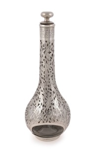 A fine Chinese silver mounted brandy decanter, early 20th century, 32cm high