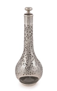 A fine Chinese silver mounted brandy decanter, early 20th century, ​​​​​​​32cm high