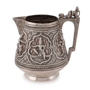 An antique Indian silver jug 19th century, 9.5cm high, 124 grams