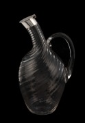 STEVENS & WILLIAMS antique English claret jug with sterling silver top by HEATH & MIDDLETON of Birmingham, circa 1891. The design shows the influence of CHRISTOPHER DRESSER, who designed for both Heath and Stevens & Williams. The top also bearing an engra - 3