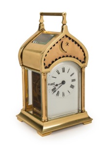 An antique French carriage clock made for the Ottoman Turkish market, 19th century, ​​​​​​​16.5cm high overall