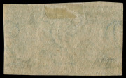 NEW SOUTH WALES: 1856-60 (SG.110) 2d blue, Imperforate horizontal pair with large-to-close margins. Delightful, fresh Mint o.g. condition. (2). Cat.&pound;750. - 2
