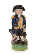 "LORD NELSON" Staffordshire pottery jug, early 19th century, 27.5cm high - 2