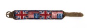 BRITAIN & UNITED STATES OF AMERICA, unusual beadwork bracelet, 19th century, ​​​​​​​20cm long