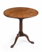 A Georgian mahogany wine table, late 18th century, 71cm high, 56cm diameter