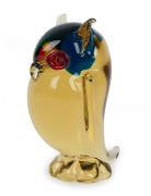 A Murano uranium glass owl statue, 13cm high - 2