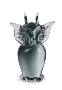 VINCENZO NASON (attributed) Murano glass owl statue, 19.5cm high