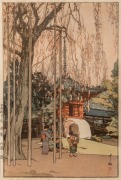 HIROSHI YOSHIDA (1876-1950), The Cherry Tree In Kawagoe, woodblock print, signed and titled in the lower margin, 39 x 26cm, 60 x 44cm overall