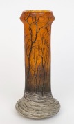 DAUM&nbsp;"Winter" scene French cameo glass vase, circa 1900, signed "Daum, Nancy" with cross of Lorraine, 25cm high - 3