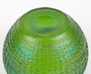 An Art Nouveau Bohemian green iridescent glass vase, late 19th century, ​​​​​​​11cm high, 13cm wide - 2