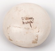 MARY SMALL&nbsp;Jemez Pueblo pottery vessel, incised "Mary Small, 1987", together with a pottery incense holder signed "D. Lewis, Aloma", (2 items), ​​​​​​​the vessel 8cm high - 3