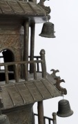 An impressive antique Chinese bronze Wen Chang Stupa pagoda tower, early to mid 18th century, 142cm high - 3