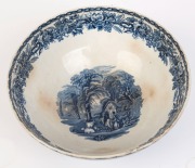 BOOTHS English blue and white porcelain bowl (stained), 19th/20th century, ​​​​​​​11cm high, 24.5cm diameter - 2