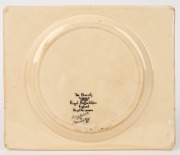 CLARICE CLIFF "Blue Firs" English porcelain plate, stamped "Bizarre By Clarice Cliff, The Biarritz, Royal Staffordshire, England", 23cm wide - 2