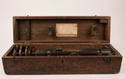 TROUGHTON & SIMMS of London, antique surveying sight in mahogany case, 19th century, the case 52cm wide - 2