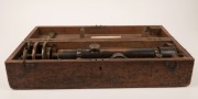 TROUGHTON & SIMMS of London, antique surveying sight in mahogany case, 19th century, the case 52cm wide - 3