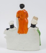 "SHAKESPEARE, HAMLET & LADY MacBETH" Staffordshire pottery statue, 19th century, 26.5cm high - 2