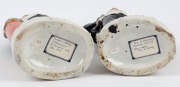 "SANKEY" and "MOODY" pair of Staffordshire pottery statues, 19th century, 35cm high - 3