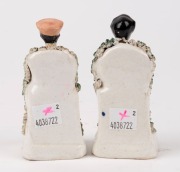 "QUEEN VICTORIA" and "PRINCE ALBERT" pair of Staffordshire pottery statues, circa 1840, 10.5cm high - 2