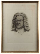 KONRAD IMMANUEL BOHRINGER (1863 - 1940), Franz Liszt, J. S. Bach and Robert Schumann, 3 engravings, circa 1900, individually framed, each 55 x 40cm overall. (3). - 3