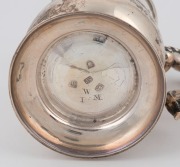 A Georgian sterling silver tankard, made in London, circa 1763, ​​​​​​​12cm high, 13cm wide, 354 grams - 2