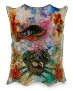 CENEDESE&nbsp;pair of Murano aquarium glass wall sconces, by ALFREDO BARBINI,&nbsp; 20cm high&nbsp; - 4