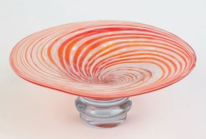 A Murano glass bowl with swirling decoration, ​​​​​​​9cm high x 23cm wide