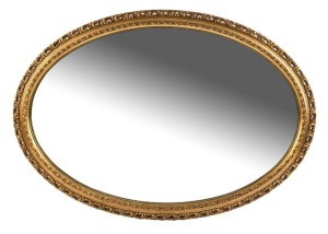 Vintage oval gilt frame mirror, 20th century, 60 x 83cm 