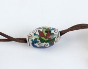 A fine Japanese lacquered inro&nbsp;with cloisonne dragon ojime&nbsp;and slab ivory netsuke, Meiji period, the inro 7.5cm high - 3