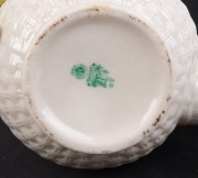 BELLEEK Irish porcelain teapot, 20th century, green factory mark to base, ​​​​​​​16cm high - 2