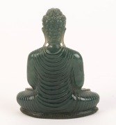A carved jade seated Buddha statute, 20th century, ​​​​​​​9.5cm high - 2