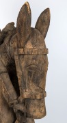 A Dogon sculpture of a horse and rider, carved wood, Mali, West Africa, an impressive ​​​​​​​175cm high - 4