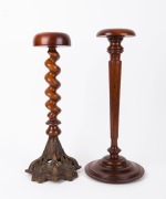 Two shop display hat stands, ​​​​​​​45cm and 46cm high