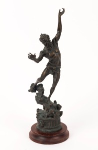 ZEUS by Stuart Mark Feldman, cast metal statue, issued by FRANKLIN MINT, circa 1992. 35.5cm high