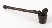 An antique Chinese scholar's travelling ink and brush holder, cast bronze, Qing Dynasty, 19th century, 23cm long