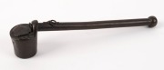 An antique Chinese scholar's travelling ink and brush holder, cast bronze, Qing Dynasty, 19th century, 23cm long - 2