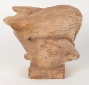 A French Art Deco terracotta bust, ​​​​​​​signed (illegible), 31cm high, 34cm long - 3