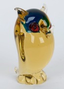 A Murano uranium glass owl statue, 13cm high - 3