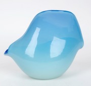 SEGUSO&nbsp;VERTI D&Aacute;RTE blue Murano glass shell bowl, 21cm high, 26cm wide&nbsp; - 2