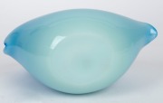 SEGUSO&nbsp;VERTI D&Aacute;RTE blue Murano glass shell bowl, 21cm high, 26cm wide&nbsp; - 3