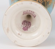 ROYAL WORCESTER antique English porcelain swan vase signed "C.H.C. BALDWYN", 19th century, puce factory mark to base, ​​​​​​​18.5cm high - 4