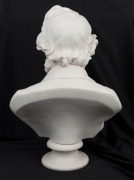 ADAMS & Co. "RICHARD COBDEN" antique English Parian porcelain bust, 19th century, stamped "Richard Cobden, Adams & Co. W.E. Wyon. F.", 42cm high - 3