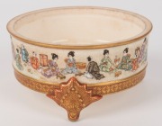 SATSUMA Kinkozan&nbsp;antique Japanese earthen ware circular box, Meiji period, 19th/20th century, 7cm high, 9.5cm wide - 6